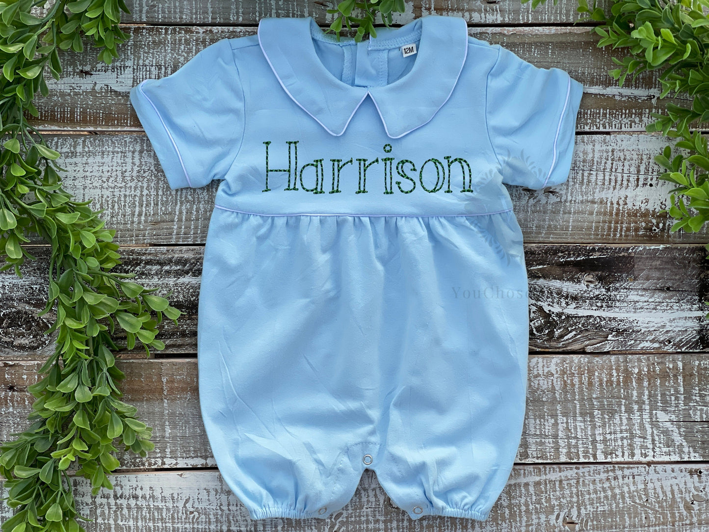 Monogrammed Baby Boy Navy, Blue, Monogrammed Jon Jon, Preppy, Embroidered, Personalize Baby Shower Gift, Baby Gift, Baby Boy Shortall