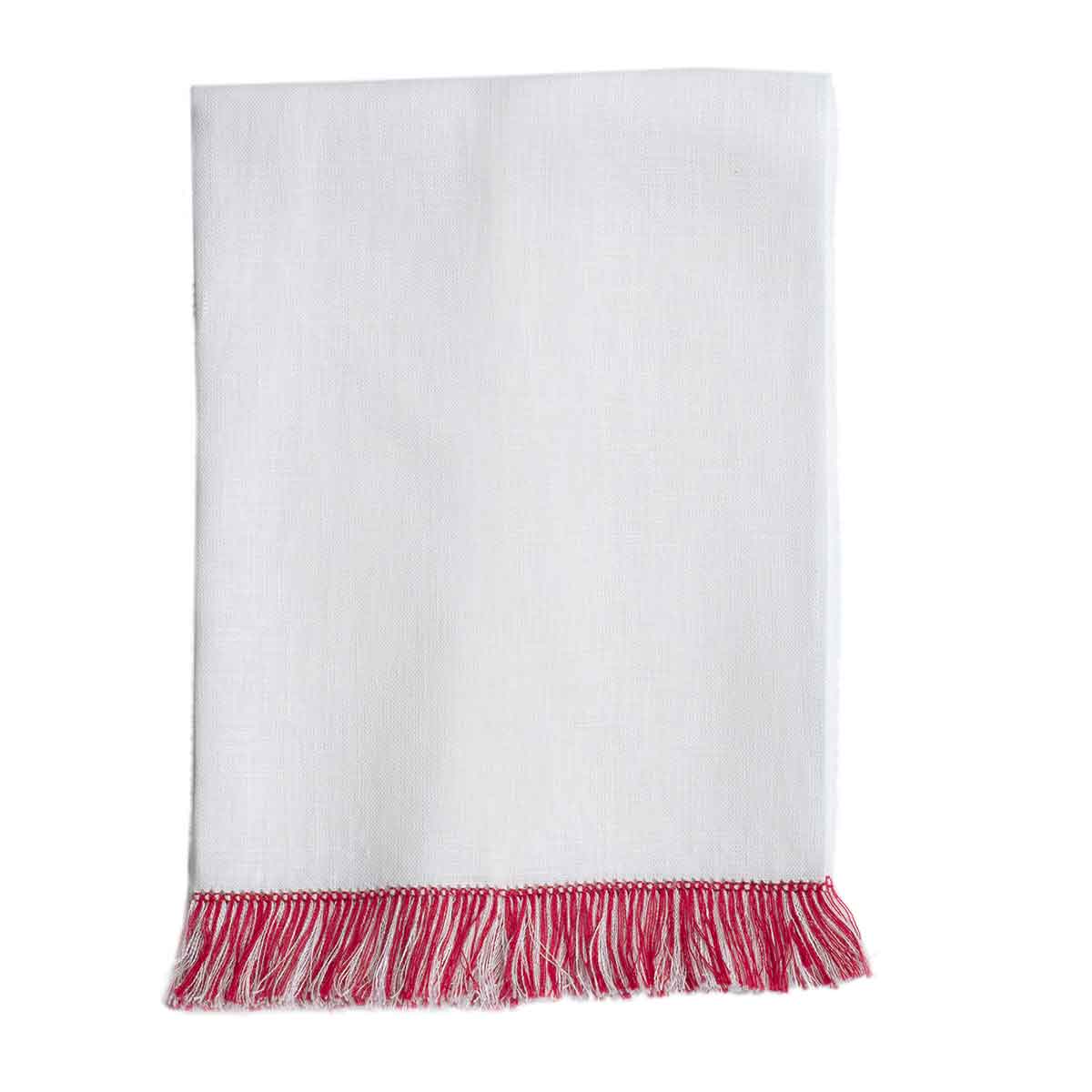 Custom Embroidered, Personalized, Monogrammed Fringe Linen Hand Towel