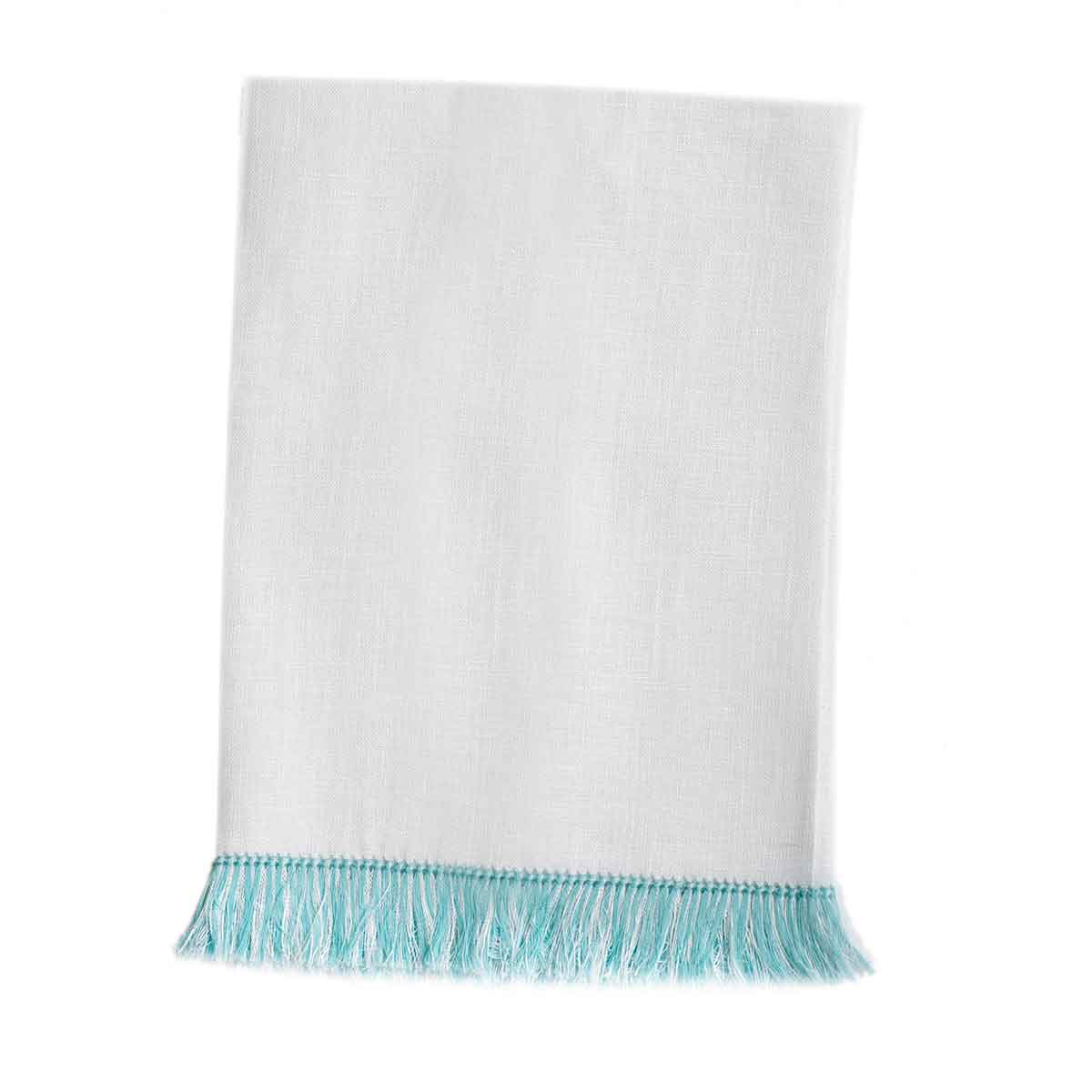 Custom Embroidered, Personalized, Monogrammed Fringe Linen Hand Towel